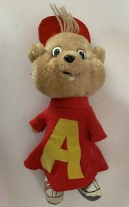 Vintage 1983 Alvin And The Chipmunks ALVIN 11” Plush Doll CBS Toys Red Shirt Cap - Picture 1 of 8