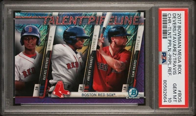 Rafael Devers 2017 Bowman Mega Box Pipeline Rookie "Purple REF #/250" - PSA 10 - Image 1 of 2