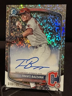 2025 Bowman Chrome Travis Bazzana Speckled Refractor Auto /100 #CPA-TB📈PLS READ - Image 1 of 4