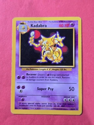 1999 Pokemon Base Unlimited #32 Kadabra, UC, NF/H, cds1 - Image 1 of 3