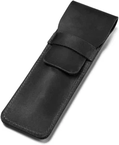 Leather Pen Case Holder Handmade Fountain Multi Pens Pouch Crazy Horse Leather P - Picture 1 of 12