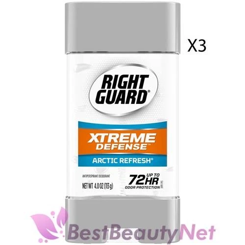 Desodorante antitranspirante Right Guard Xtreme Defense Arctic Refresh 4 OZ paquetes de 3 Foto 1 de 1