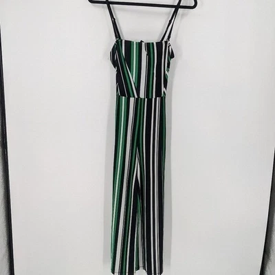 Mono para mujer INC INTERNATIONAL CONCEPT pequeño S verde a rayas con cinturón Foto 1 de 4