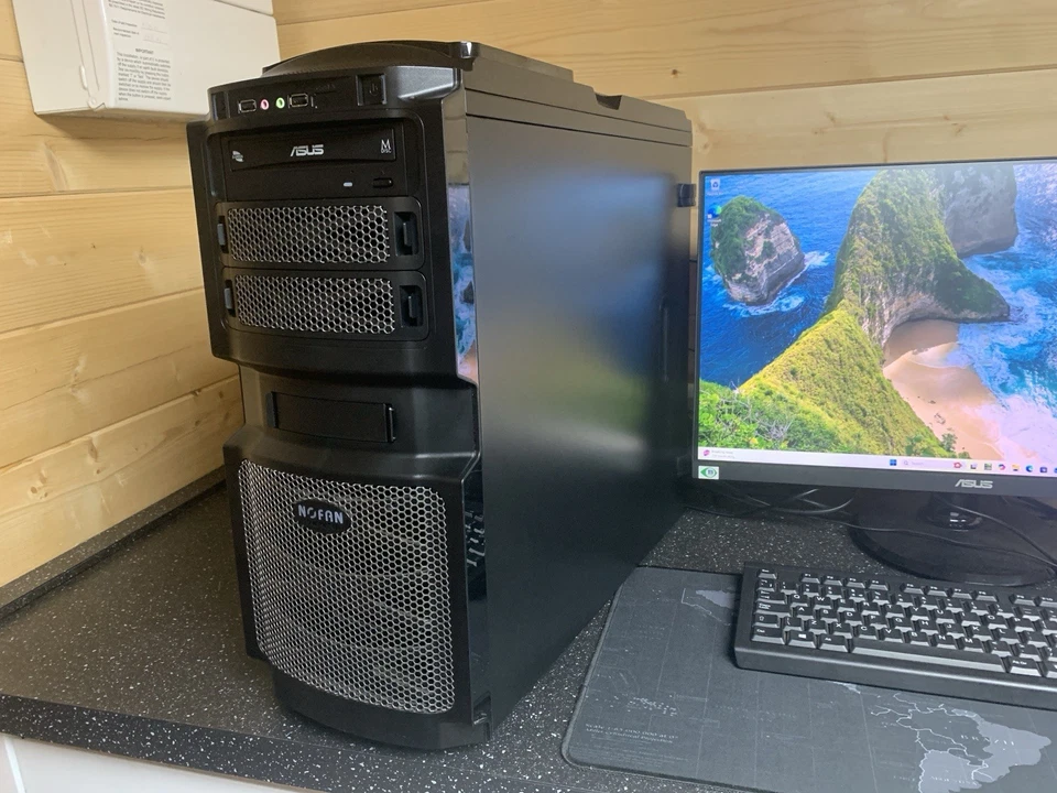 Rare PC - NoFan CS-70 Fanless Silent TUF Gaming PC i5-8400 16GB 500GB SSD Win11 - Image 1 of 4