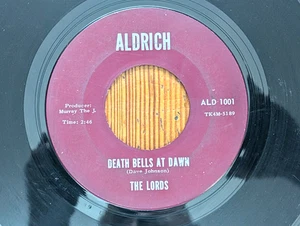 45 RPM VG+ Garage Psyche THE LORDS, Aldrich 1001, Death Bells At Dawn/Light Rain - Picture 1 of 5