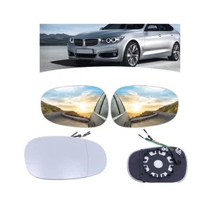 For BMW 1 Series 3 Series E82 E90 LCI Left + Right Side Mirror Glass - Picture 1 of 8