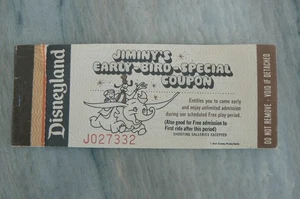 Disneyland, Jiminy Cricket Ticketbuch alle 12 Tickets Kindereintritt Dumbo Art! - Bild 1 von 5