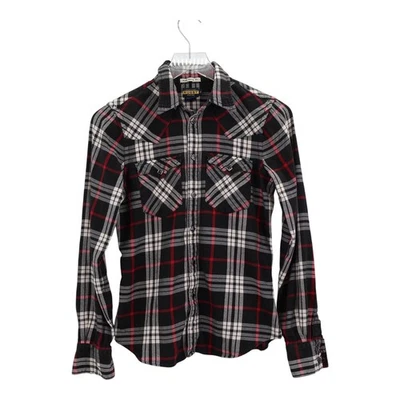 Ralph Lauren Rugby Skinny Fit Button Down Shirt Plaid Black Size 2 100% Cotton - Image 1 of 4