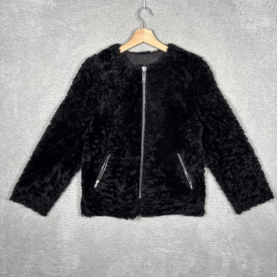 ISABEL MARANT Size 36 Black Leather Shearling Reversible Jacket - Image 1 of 4