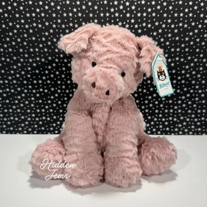 AUTHENTIC❣️Jellycat MEDIUM FUDDLEWUDDLE PIGLET ✨ Soft Plush Toy Vintage Pig NWT - Picture 1 of 5