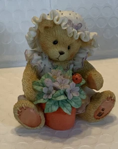 Cherished Teddies -Violet "Blessings bloom when you are near" 1995 156280 Spring - Picture 1 of 3