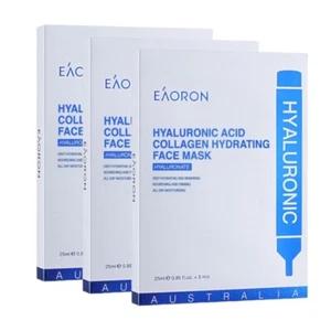 [EAORON] 3 x Hyaluronic Acid Collagen Face Mask (25ml x 5 Pcs Each Box) - Picture 1 of 2