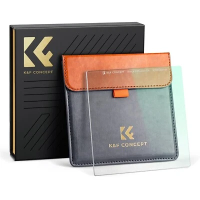 K&F Concept 100x100mm Square 1/4 Black Pro Mist Diffusion Filter Special Effects - Image 1 of 4