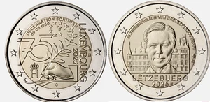 Luxemburg 2 x 2 Euro 2025 *Schuman Erklärung + Thronbesteigung* Luxembourg VVK - Bild 1 von 3