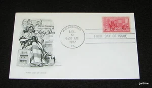 BETSY ROSS 1952 FIRST DAY ART COVER HOME & FLAG 200th ANNIVERSARY OF BIRTHDAY - Picture 1 of 1