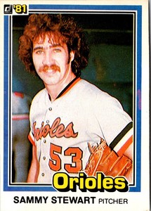 1981 Donruss Sammy Stewart #474 Baltimore Orioles