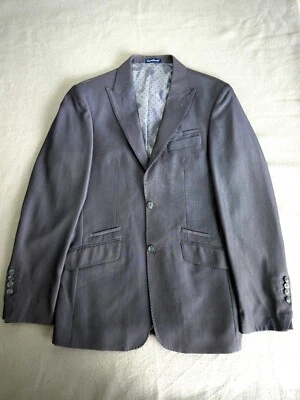 Casaco esportivo masculino English Laundry 38R listra preta poliéster rayon - Imagem 1 de 4