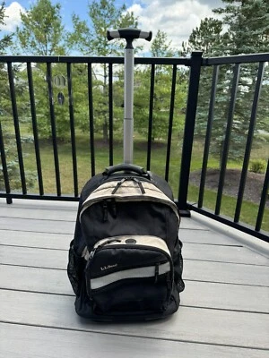 LL Bean Deluxe Rolling Backpack 19" Carry-on School Travel Wheeled Pull Bag - Image 1 of 4