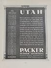 1935 Packer Outdoor Advertising (Billboards) Utah Fortune Magazine Print Ad