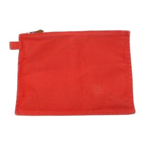 Authentische Hermes Bora Bora rote Leinwand Tasche
