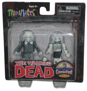 The Walking Dead Minimates Halloween 2012 B&W Dale and Zombie Set - Picture 1 of 1