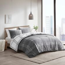 Intelligent Design Plaid Reversible Comforter Set for Twin XL Queen King Bed