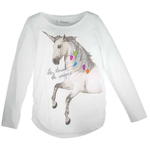 Lot of 12 Hanes Girls Long Sleeve Graphic Print T-Shirts for Resale Sizes S & XS - Picture 1 of 6