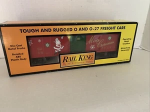 MTH TRAINS - RAIL KING - 30-7019A - YEAR 2000 CHRISTMAS BOXCAR 2000 - Picture 1 of 16