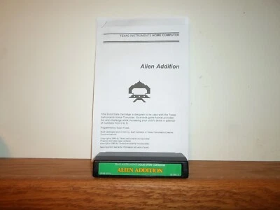 Tested ! Alien Addition Texas Instruments TI/99/4A Computer w/ Reprinted Manual - Image 1 of 4