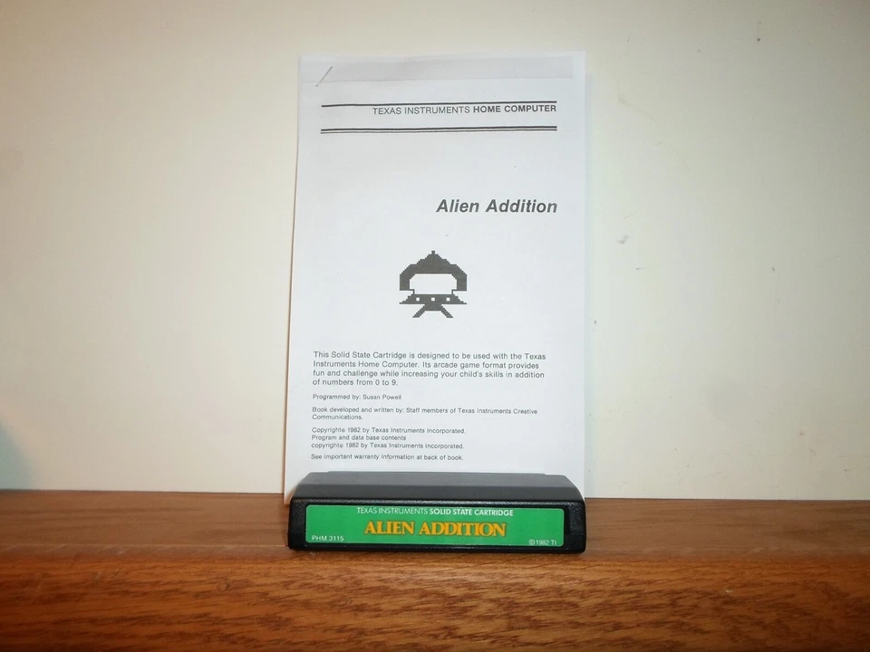 Tested ! Alien Addition Texas Instruments TI/99/4A Computer w/ Reprinted Manual - Image 1 of 4