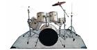 Rockbag Drum Teppich Schlagzeug Unterlage 200x200cm robust Kanten verstärkt Grau