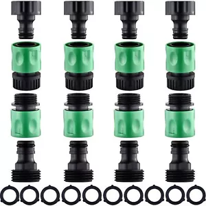 16 Pieces Garden Hose Quick Connect FittingsWater Hose Quick Connect Fittings... - Picture 1 of 7