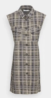 LOUNGE NINE Silje Long VEST Sleeveles Coat Waistcoat 14 12 L COTTON WORN 3X VGC - Изображение 1 из 4