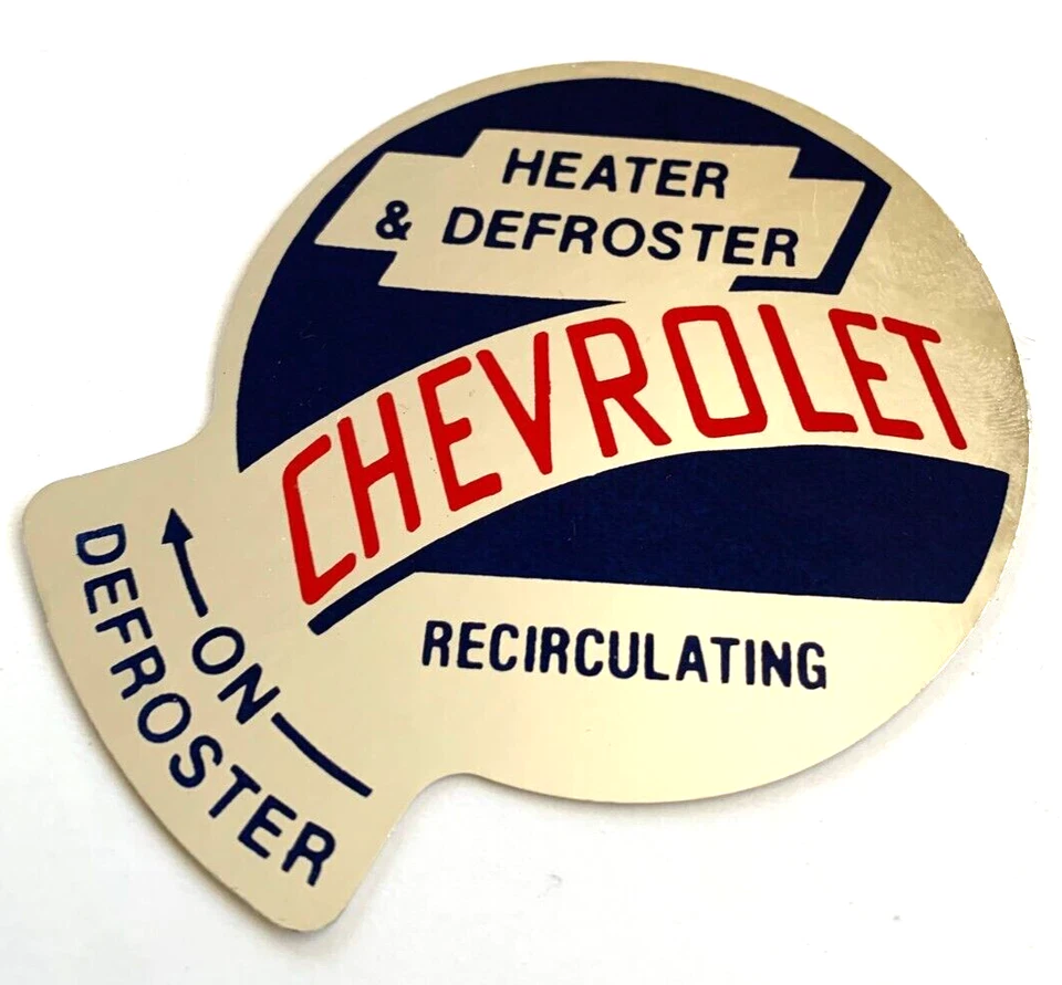 1955 1956 1957 1958 1959 CHEVROLET TRUCK RECIRCULATION HEATER & DEFROSTER DECAL - Image 1 of 1
