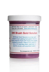 24K Gold Plating Solution - Brush - 8 oz GEL - Professional Grade - Picture 1 of 5