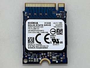 KIOXIA KAG12ZNS512G 512GB SSD AG1 PCIE M.2 2230 0.5DWPD NON-SED FOR Steam Deck - Picture 1 of 11