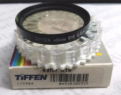 Tiffen 49mm 81B 81-B Lens Glass Filter Warming Warm Tone 49 mm 81 B 4981B - Image 1 of 3