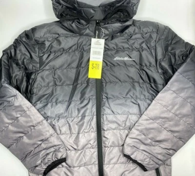 Chicos S (7/8) Eddie Bauer Reversible Plumón Chaqueta de Invierno con Capucha Ligera Cálida Foto 1 de 4