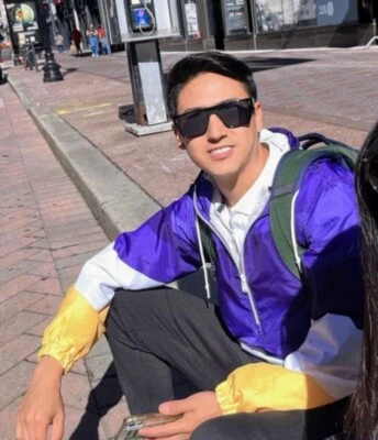 Members Only Vintage Rare 1975 White Yellow Anorak Jacket Nylon - Image 1 of 4