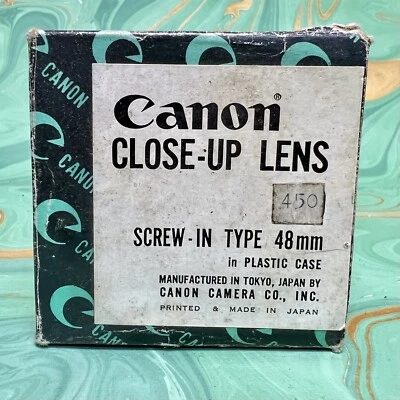 Canon 48mm Close Up Lens 450 Circular Filter Universal Fitment Boxed - Image 1 of 4