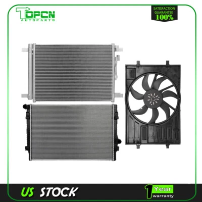 Engine Radiator Condenser Cooling Fan For 2015 2016 2017 2018 Volkswagen Golf Foto 1 de 4