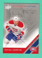 (1) MATHIEU DARCHE   2011-12 UPD  MONTREAL CANADIENS MCDONALDS CARD  (G7787)