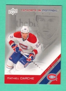 (1) MATHIEU DARCHE   2011-12 UPD  MONTREAL CANADIENS MCDONALDS CARD  (G7787)