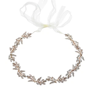Kleid Schärpe Gürtel, Taillenkette Blatt Stil Kristall Braut Schärpe Stirnband, Hochzeit - Bild 1 von 8