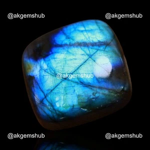 Natural Fire Labradorite 32.00 Cts Square Semiprecious Cabochon 23x22x5 mm - Picture 1 of 11