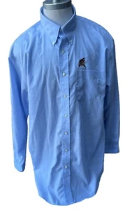 Camisa de vestir de viaje Pierre Crawdeaux azul Louisiana cajún con botones para hombre XL - Imagen 1 de 6