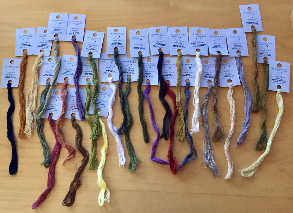 The Gentle Art Simply Wool Overdyed Embroidery Thread 29 Cards Variety of Colors - Image 1 of 4