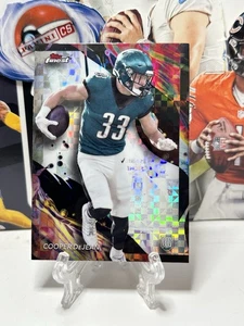 2024 Topps Finest Cooper Dejean 154 Uncommon Rookie Rc Prizm Checkerboard Eagles - Picture 1 of 2
