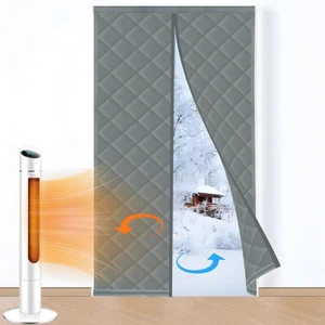 Magnetic Thermal Insulated Door Curtain Fits Door Size 38 x 83 Inch, Door Ins... - Picture 1 of 7