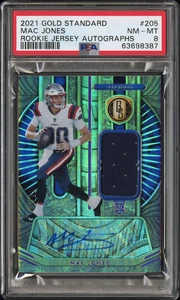 2021 Panini Gold Standard Rookie Jersey Auto Mac Jones #73/99 PSA 8 NM-MT 49ers - Picture 1 of 2